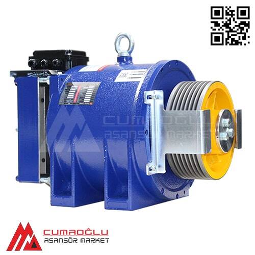 Akiş Asansör Volpi MRL2 3,9 kW  630 kg  Dişlisiz Asansör Motoru - 2