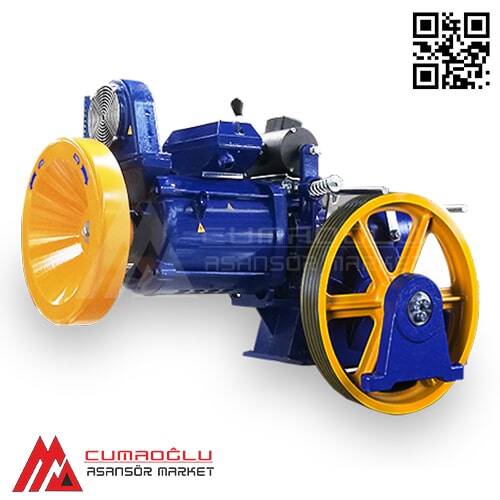 Akiş Asansör Volpi V2X 5,5 HP 480 KG 4/16 Kutuplu Çift Hızlı Asansör Motoru  - 1