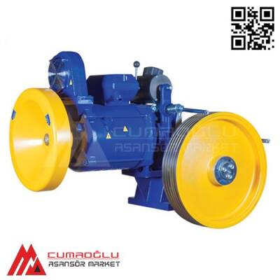 Akiş Asansör Z82 8,2 HP 630 kg 4/16 Kutuplu Çift Hızlı Asansör Motoru - 1