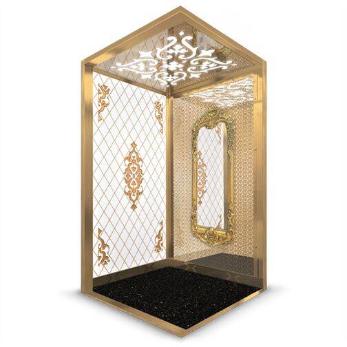 Asansör Altın Paslanmaz Kabin  - 1