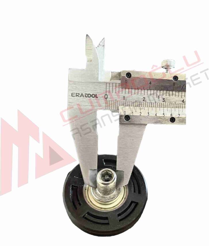 Asansör Kapı Halat Makarası Pimli Ø46 M10 Düz  - 3