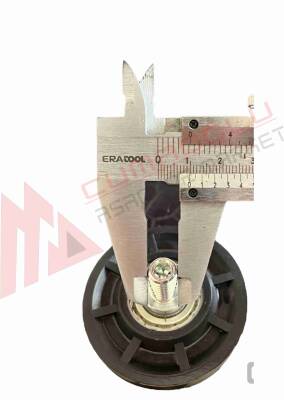 Asansör Kapı Halat Makarası Pimli Ø56 M10 Düz Pim  - 3